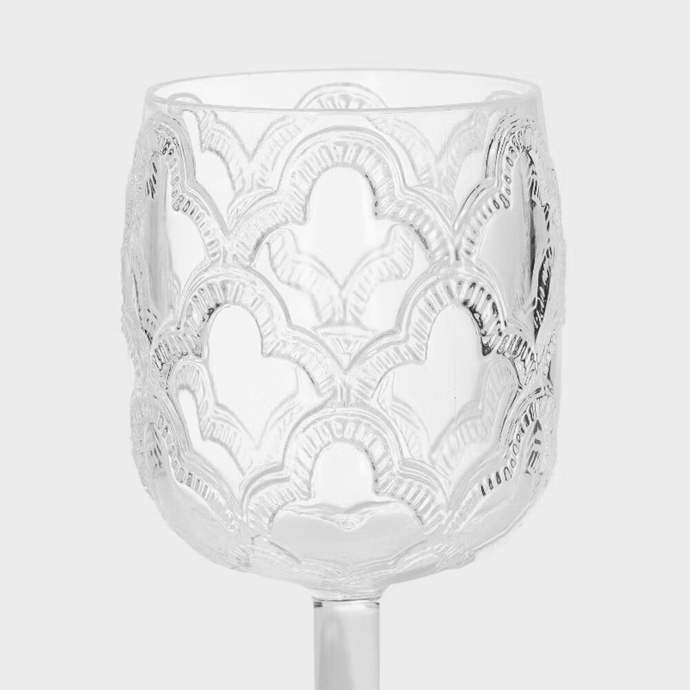4pc Acrylic Goblets Clear - Roller Rabbit x Target